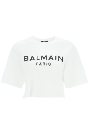 BALMAIN logo print boxy t-shirt