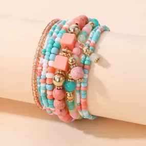 BerriesJam - 2024 Stackable Cute Beaded Layering Strand Statement Bracelet