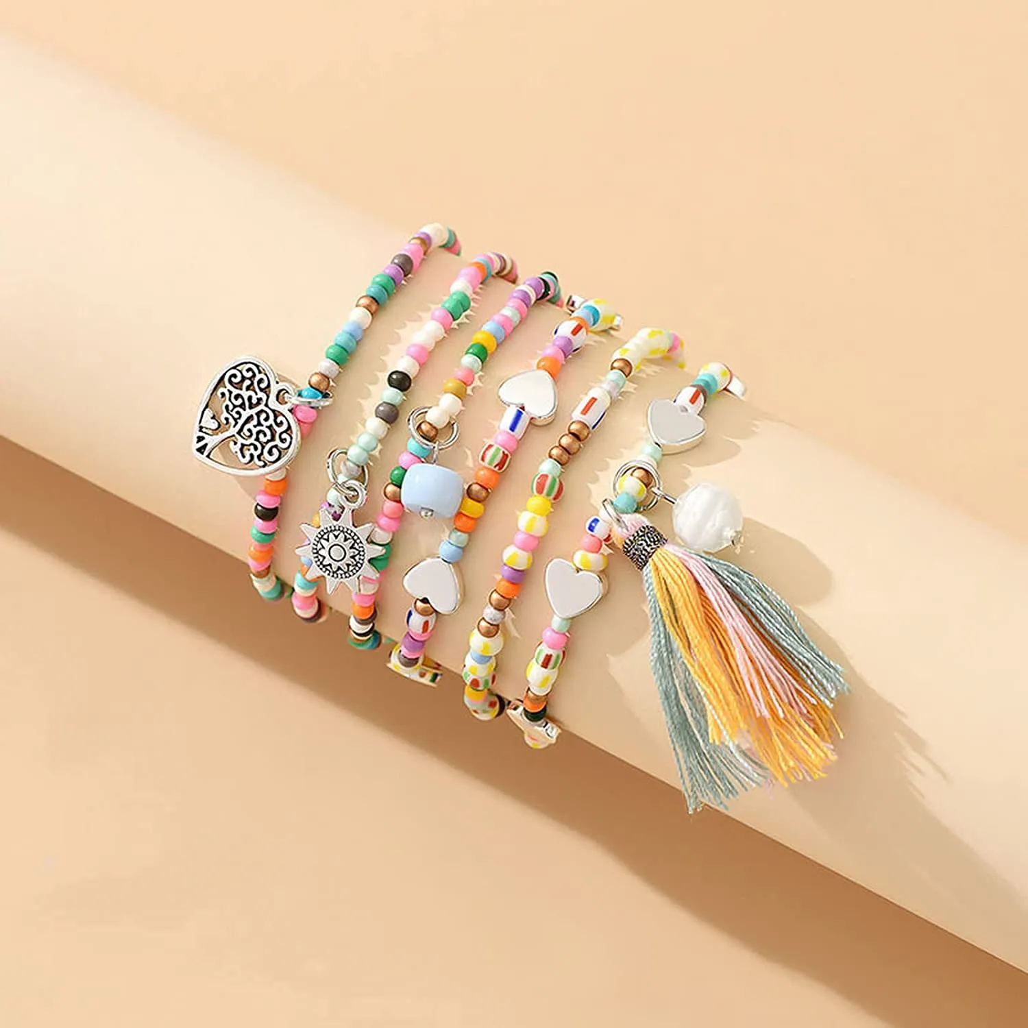 BerriesJam - 2024 Stackable Cute Beaded Layering Strand Statement Bracelet