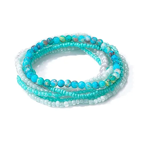 BerriesJam - 2024 Stackable Cute Beaded Layering Strand Statement Bracelet