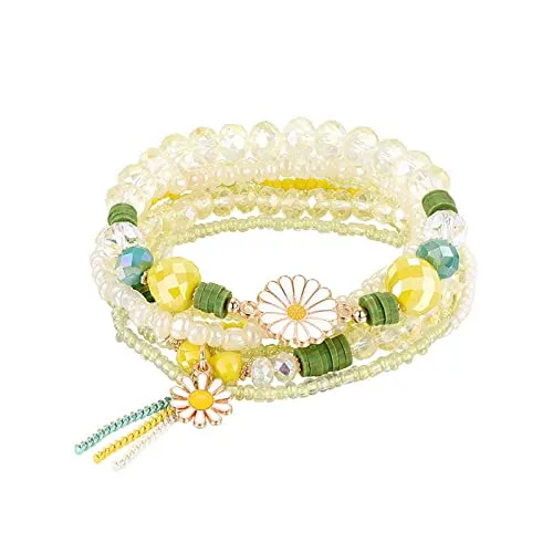 BerriesJam - 2024 Stackable Cute Beaded Layering Strand Statement Bracelet