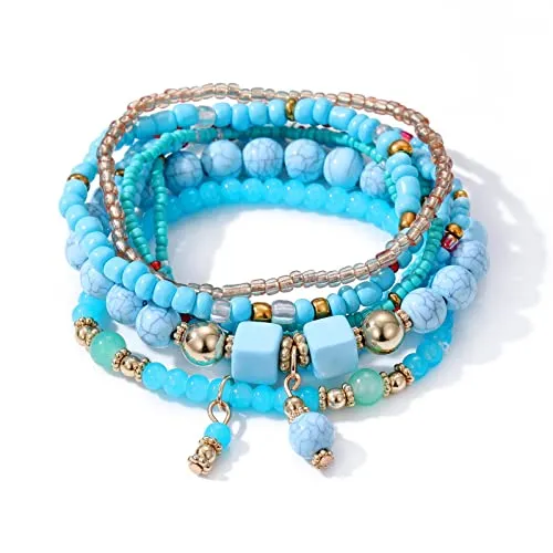 BerriesJam - 2024 Stackable Cute Beaded Layering Strand Statement Bracelet