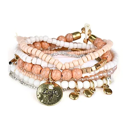 BerriesJam - 2024 Stackable Cute Beaded Layering Strand Statement Bracelet