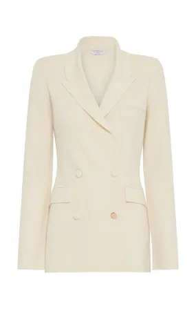 Bowen Knit Jacket in Ivory Wool