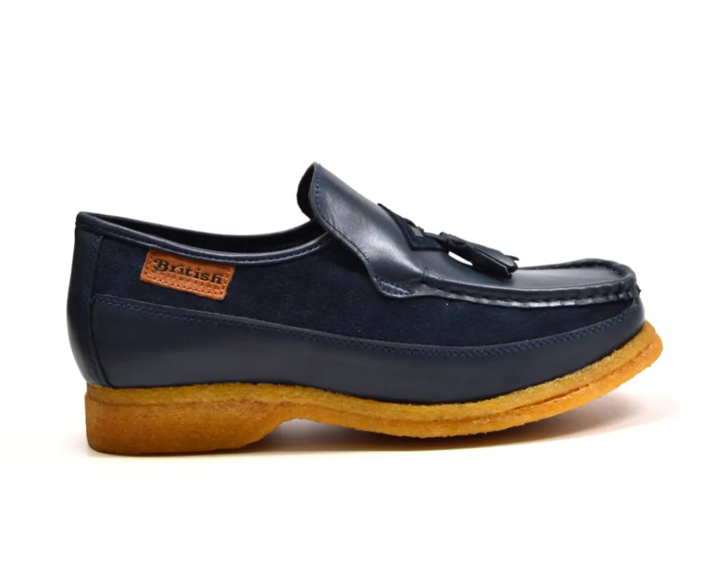 Brooklyn I Leather & Suede Slip-On Shoe with Tassel Detailing