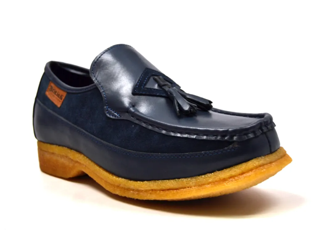 Brooklyn I Leather & Suede Slip-On Shoe with Tassel Detailing