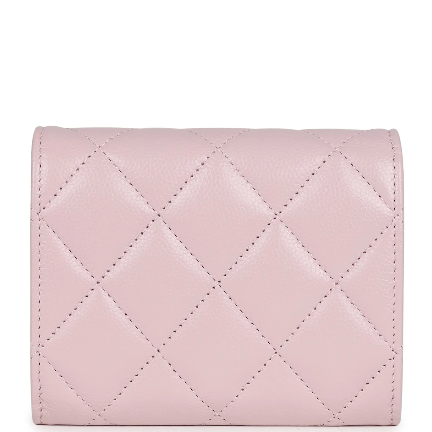 Chanel Mini Crossbody Wallet Pink Caviar Light Gold Hardware