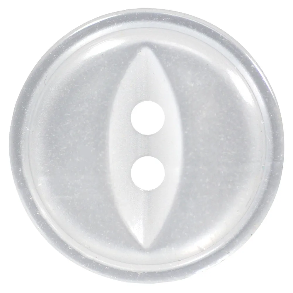 Cute Button - 10mm (⅜″), 2 Hole, White - 5 count