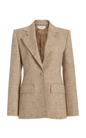 Delmas Blazer in Oatmeal Multi Cashmere Virgin Wool