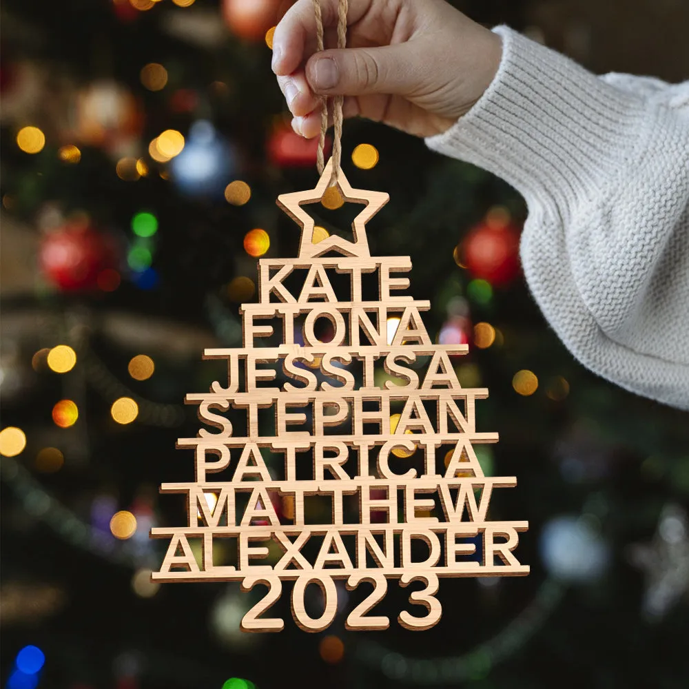 Engraved Christmas Tree Hanging Ornaments tree decorations personalized Xmas tree adornments