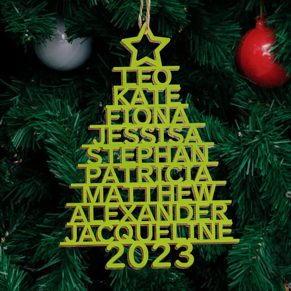 Engraved Christmas Tree Hanging Ornaments tree decorations personalized Xmas tree adornments