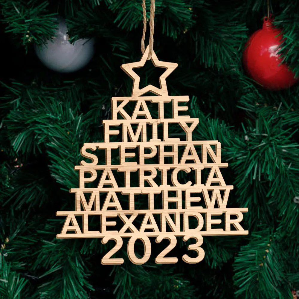 Engraved Christmas Tree Hanging Ornaments tree decorations personalized Xmas tree adornments