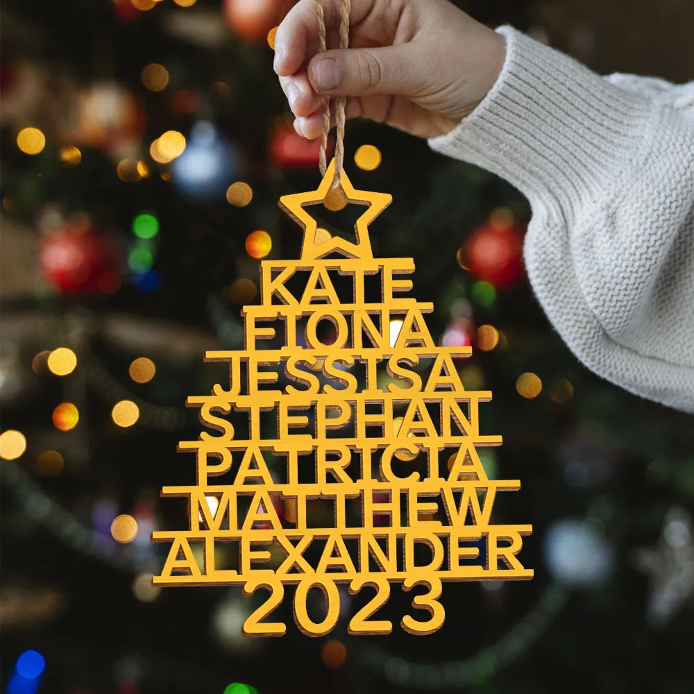 Engraved Christmas Tree Hanging Ornaments tree decorations personalized Xmas tree adornments