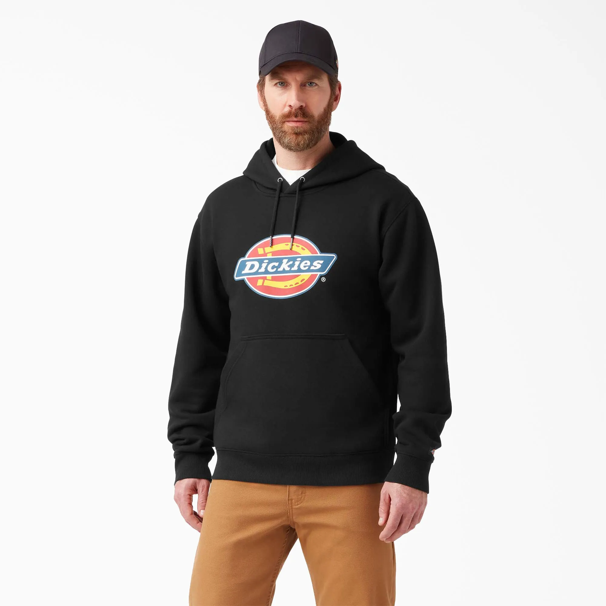 Hoodie - Dickies Water Repellent Tri-Color Logo Hoodie, Black, TW22AKBK