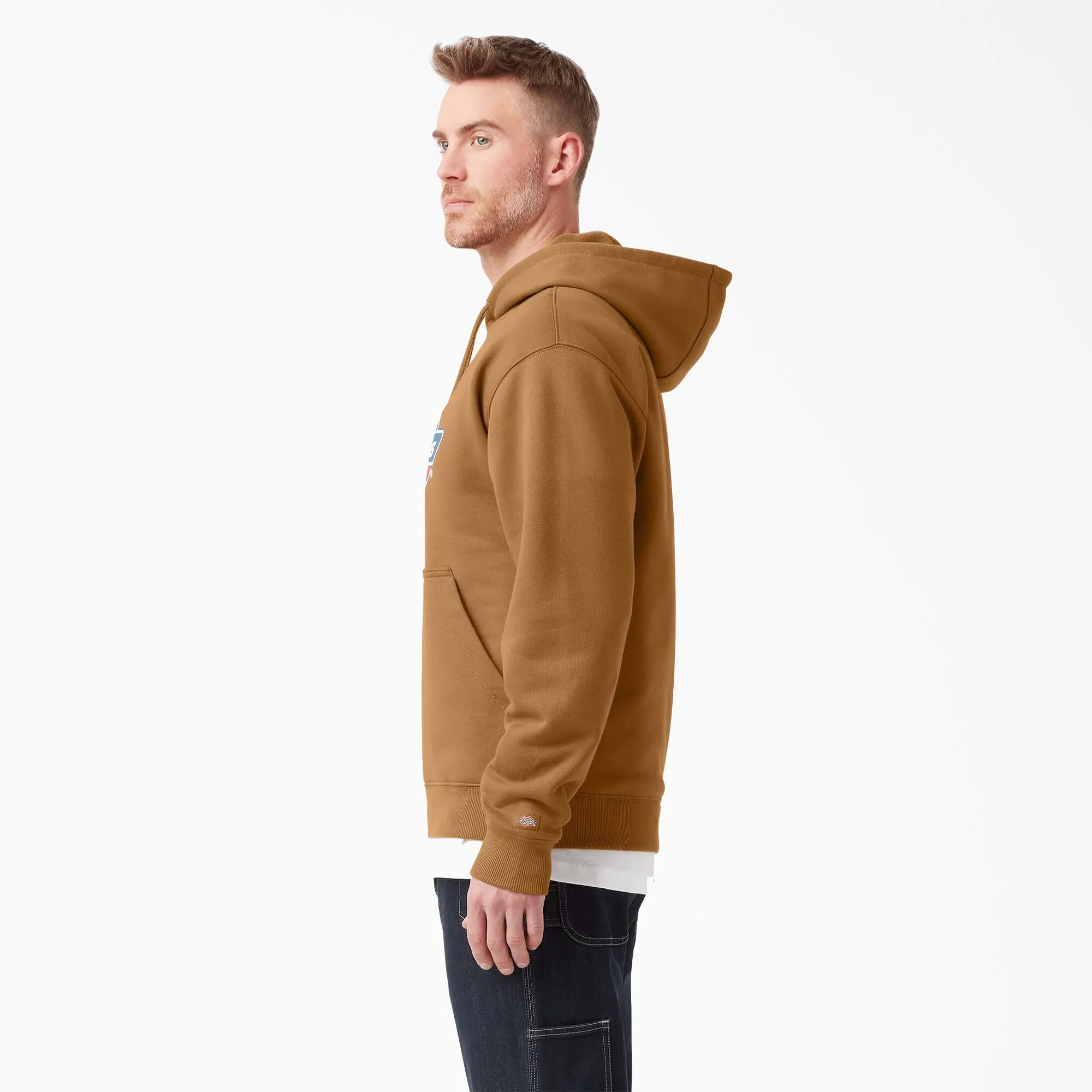 Hoodie - Dickies Water Repellent Tri-Color Logo Hoodie, Brown Duck, TW22ABD