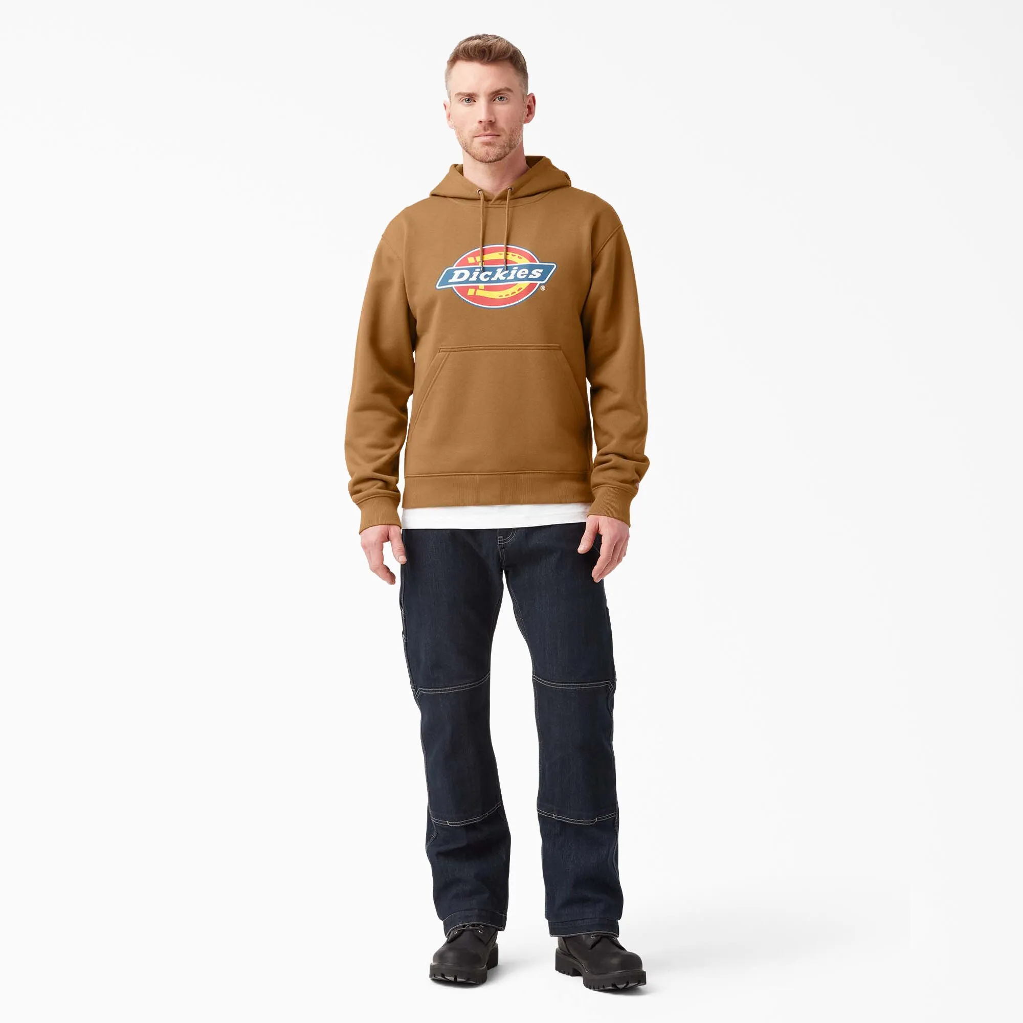 Hoodie - Dickies Water Repellent Tri-Color Logo Hoodie, Brown Duck, TW22ABD