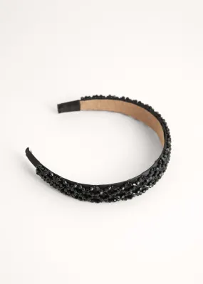 MELODY CRYSTAL HEADBAND - BLACK