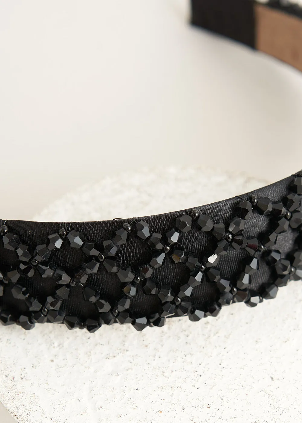 MELODY CRYSTAL HEADBAND - BLACK