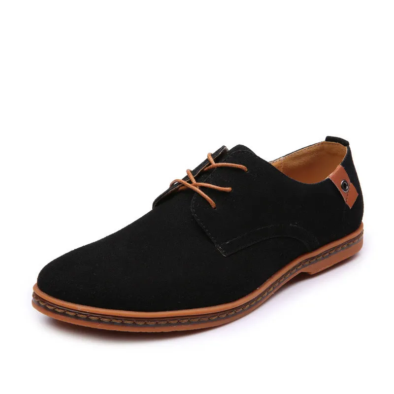 Men's Classic Suede Leather Casual Oxford Shoes