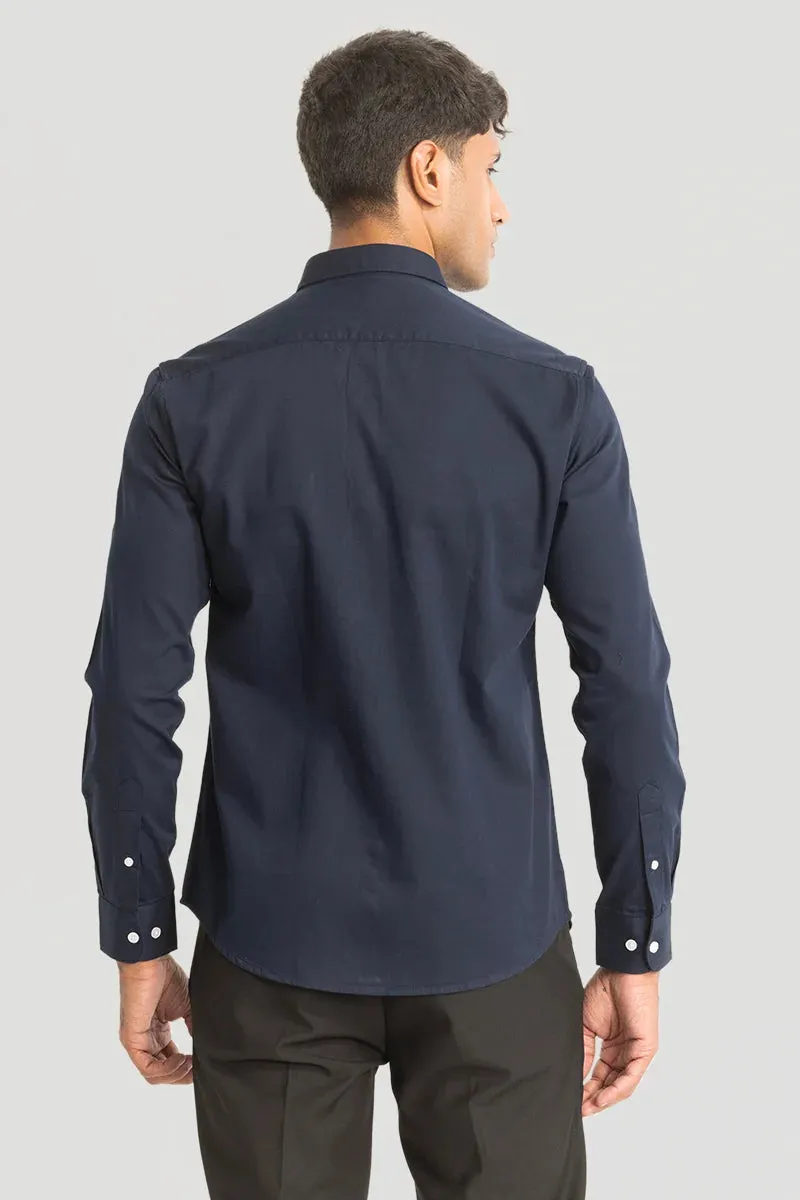 Navy Solid Oxford Shirt