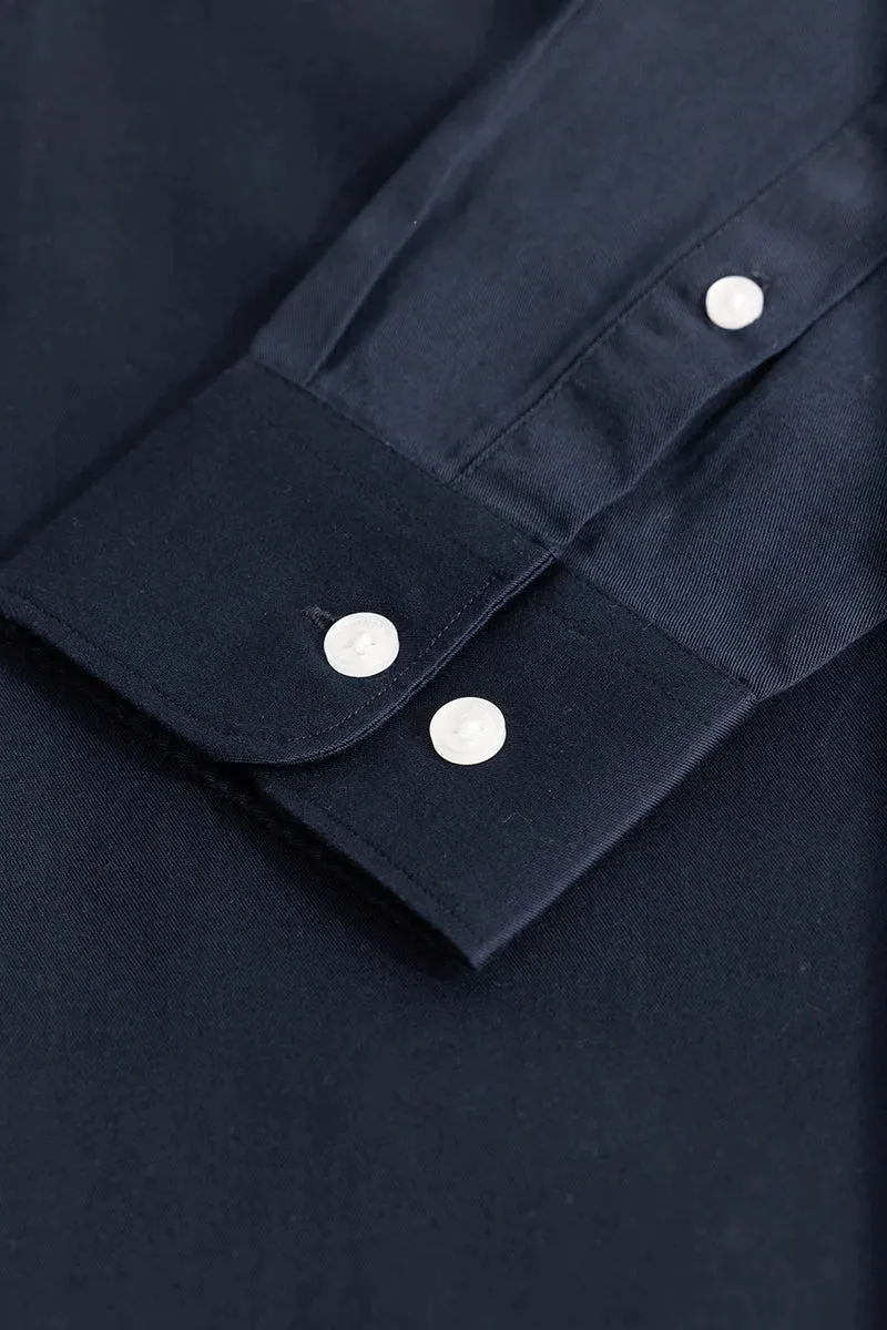 Navy Solid Oxford Shirt