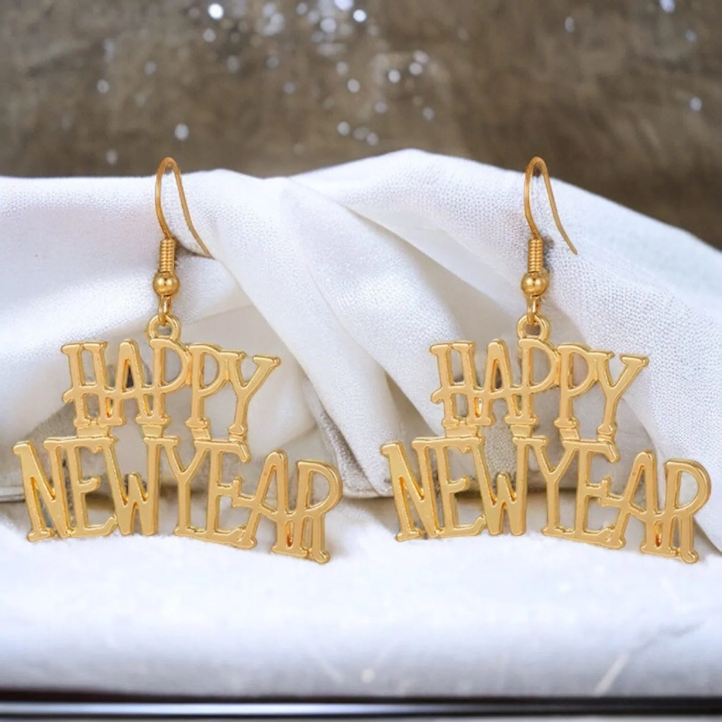 New Years Eve Earrings, NYE Earrings, NYE Jewelry, New Years Accessories, Handmade Earrings, Happy New Years, Happy NYE, New Year Eve