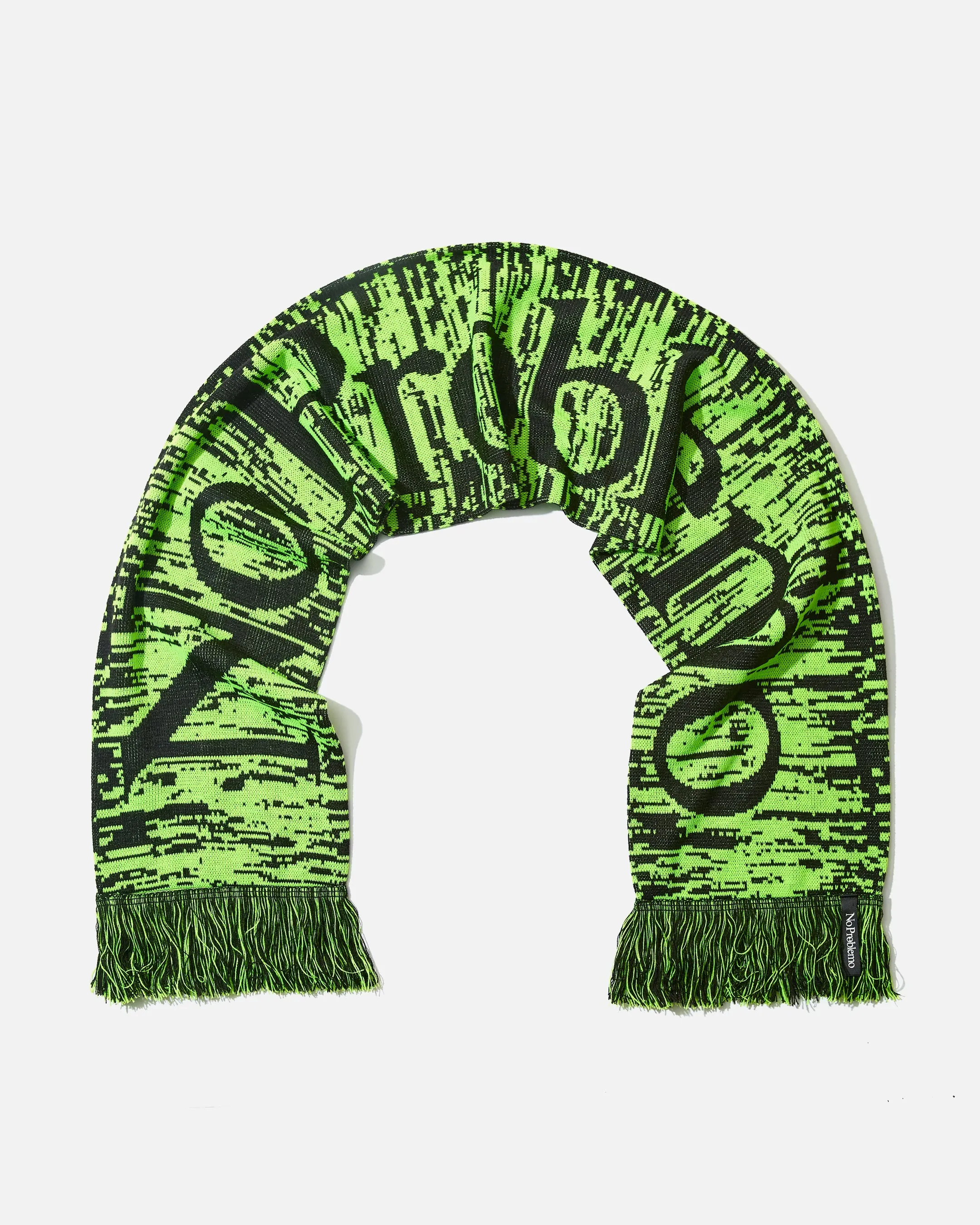 No Problemo Glitch Scarf - Green