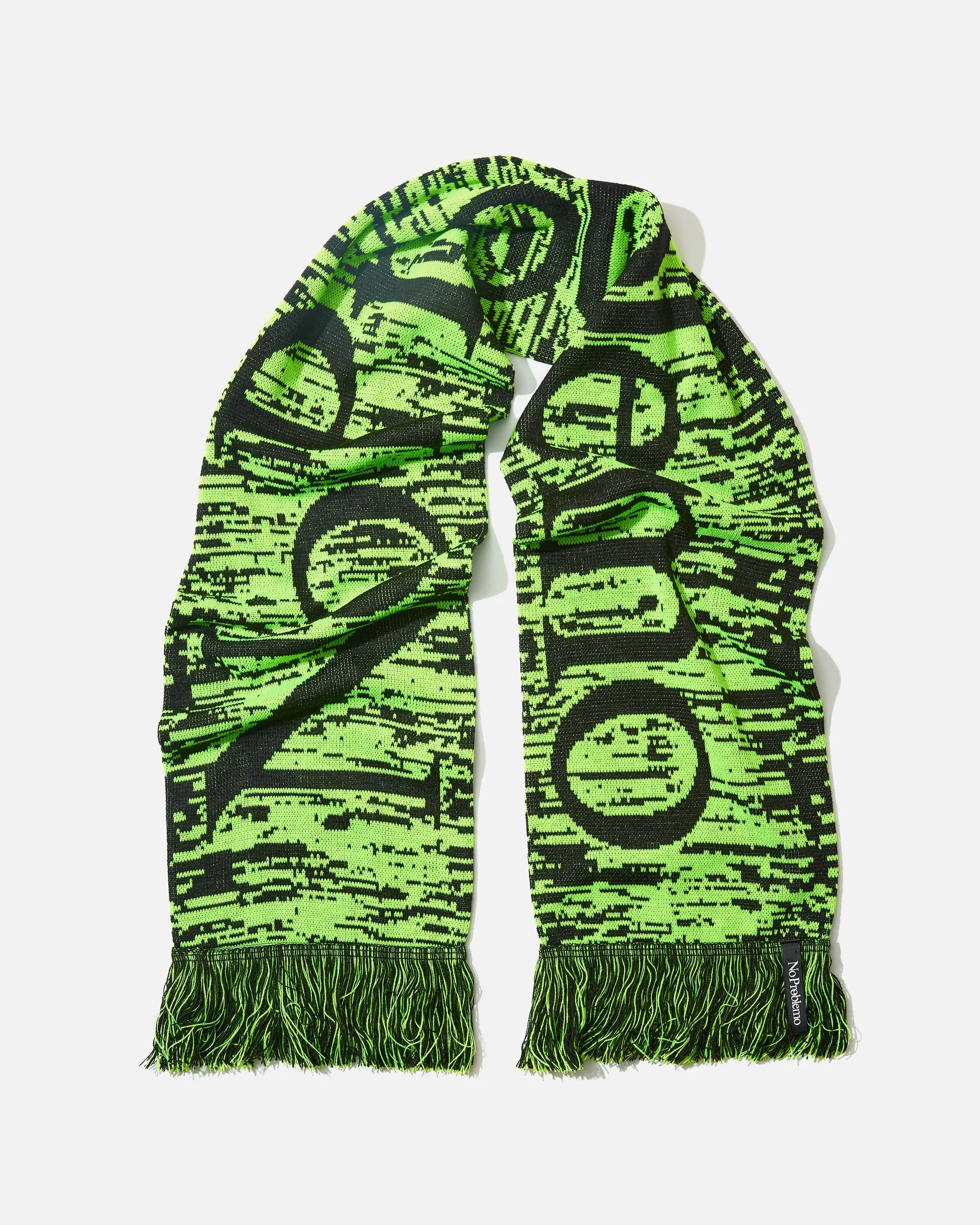 No Problemo Glitch Scarf - Green