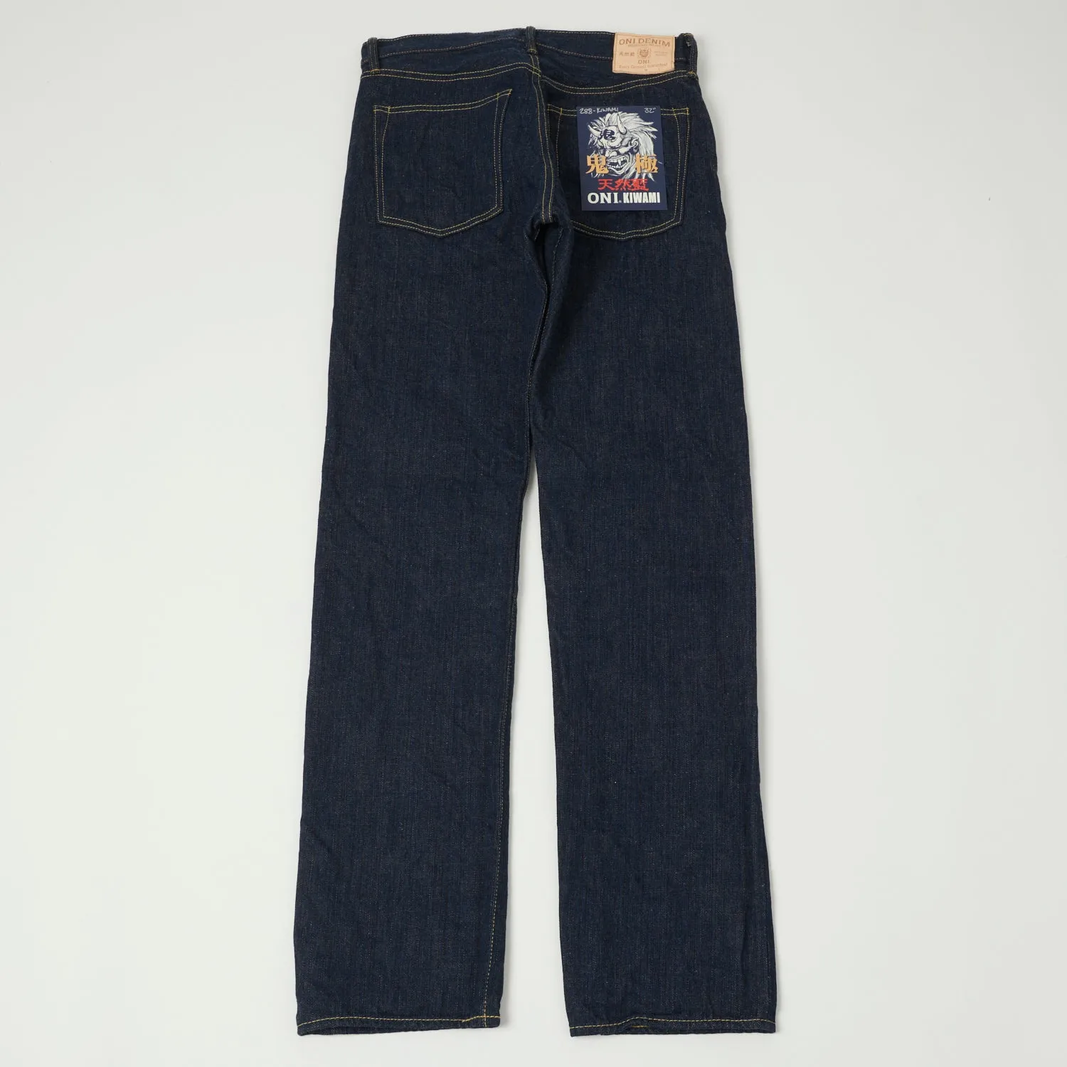 ONI 288-Kiwami Natural Indigo 16oz Loose Straight Jean - One Wash