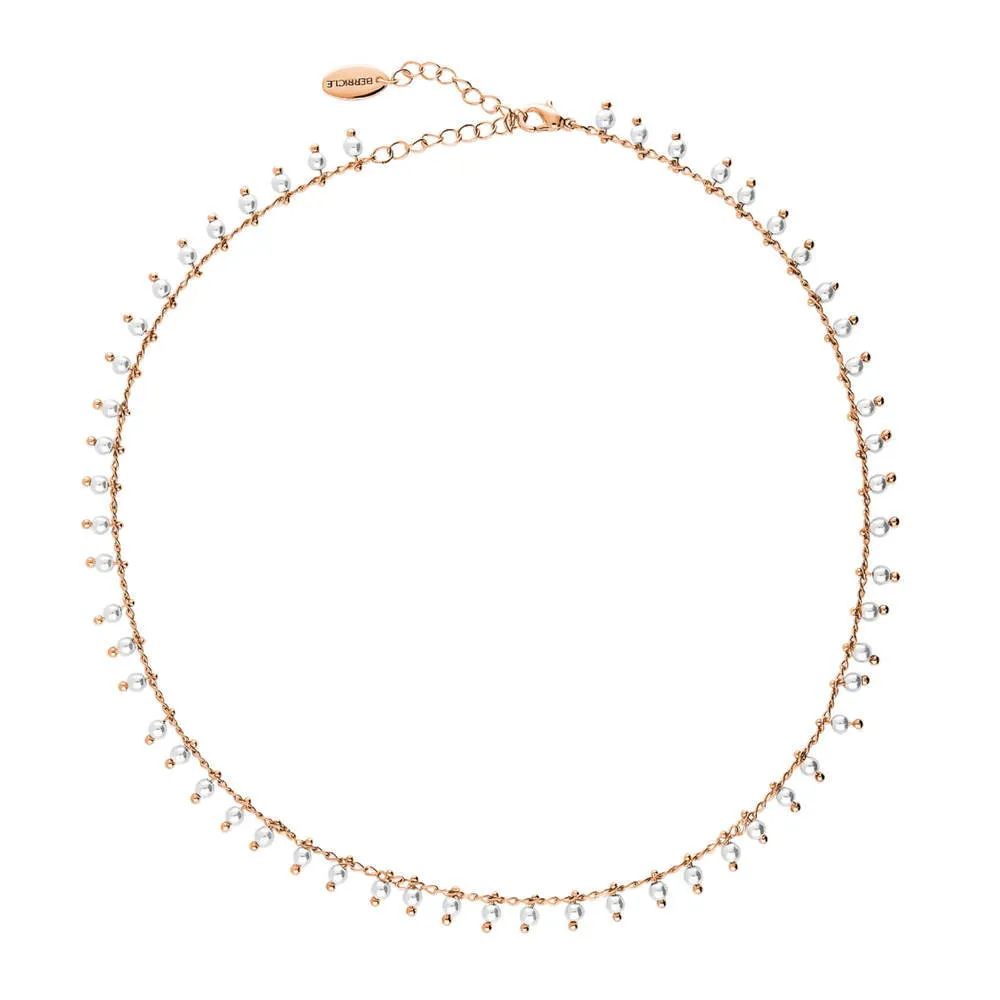 Paperclip Imitation Pearl Link Chain Necklace, 2 Piece