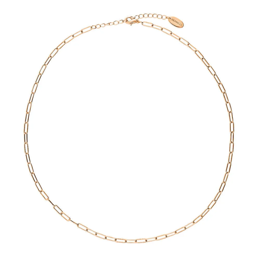 Paperclip Imitation Pearl Link Chain Necklace, 2 Piece