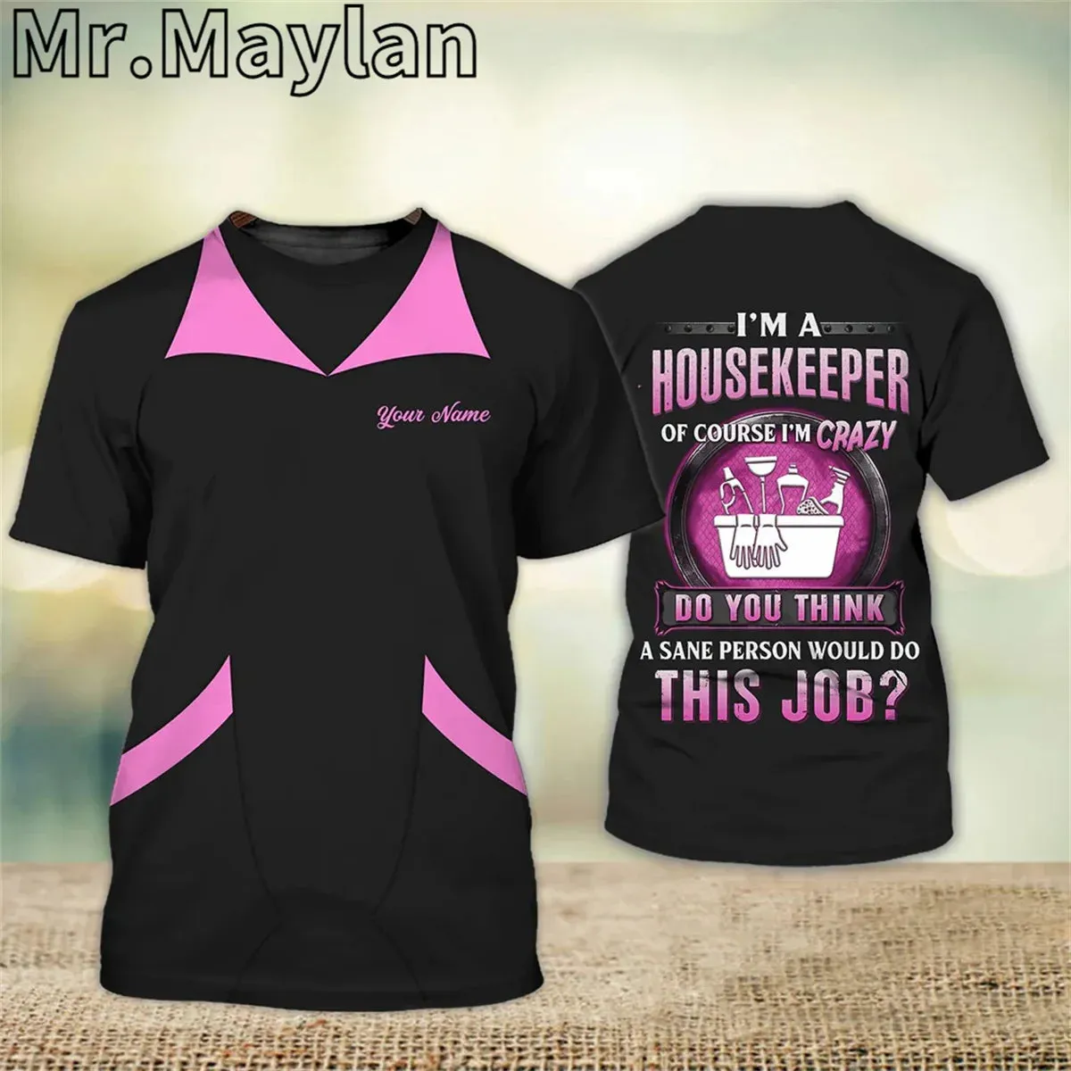 Personalized 3D Housekeeper Life T-Shirt