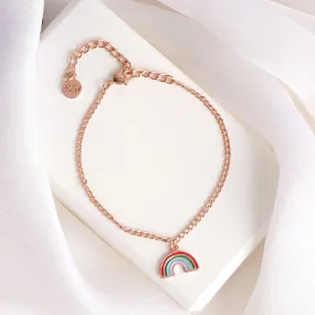 Rainbow Dreams Rose Gold Bracelet Charm