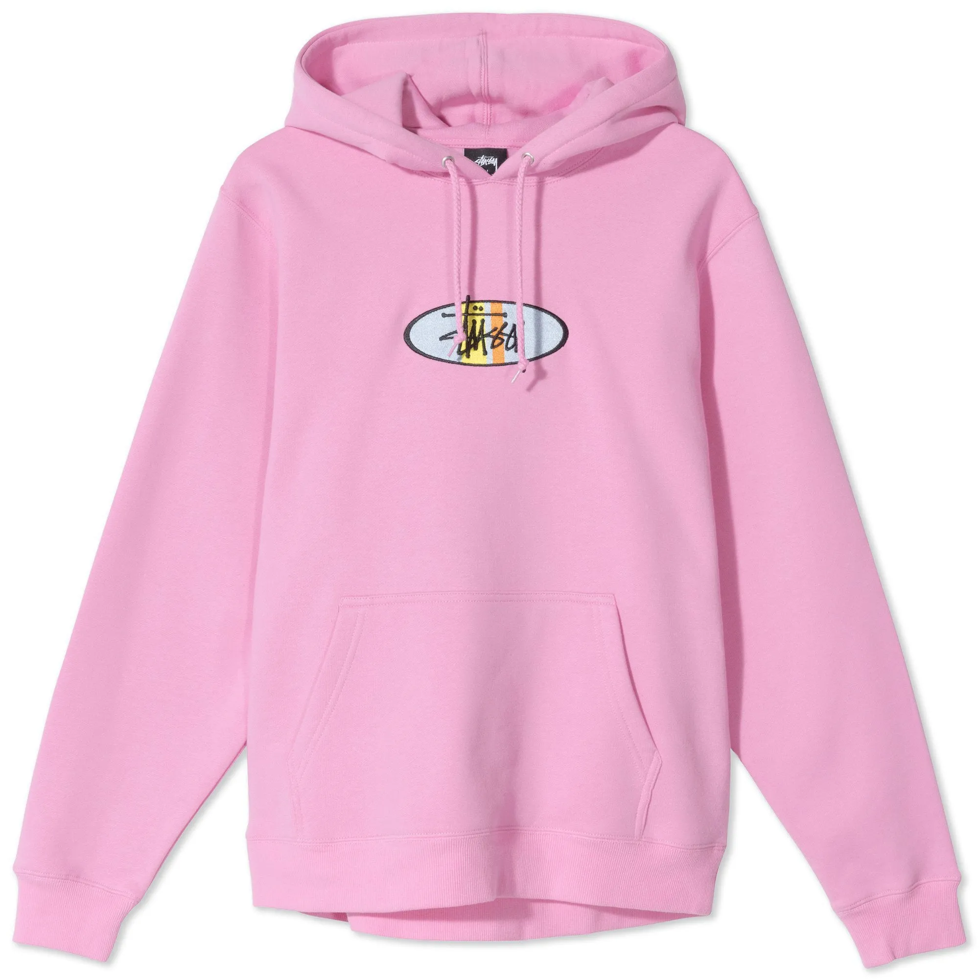 Stussy 2 Bar Applique Hoodie Pink