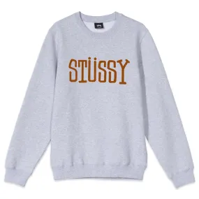 Stussy Block Type Crewneck Ash