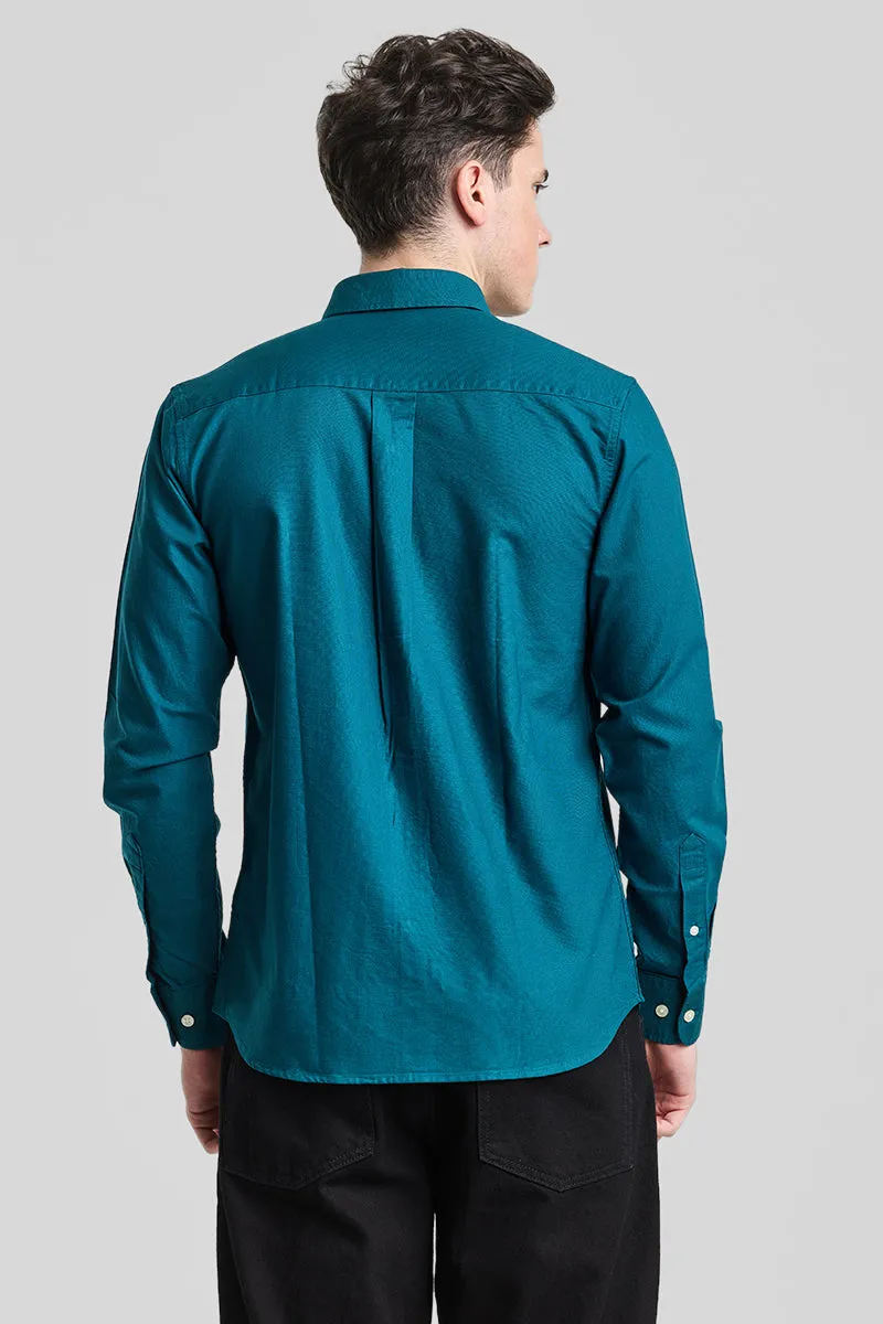 Teal Solid Oxford Shirt