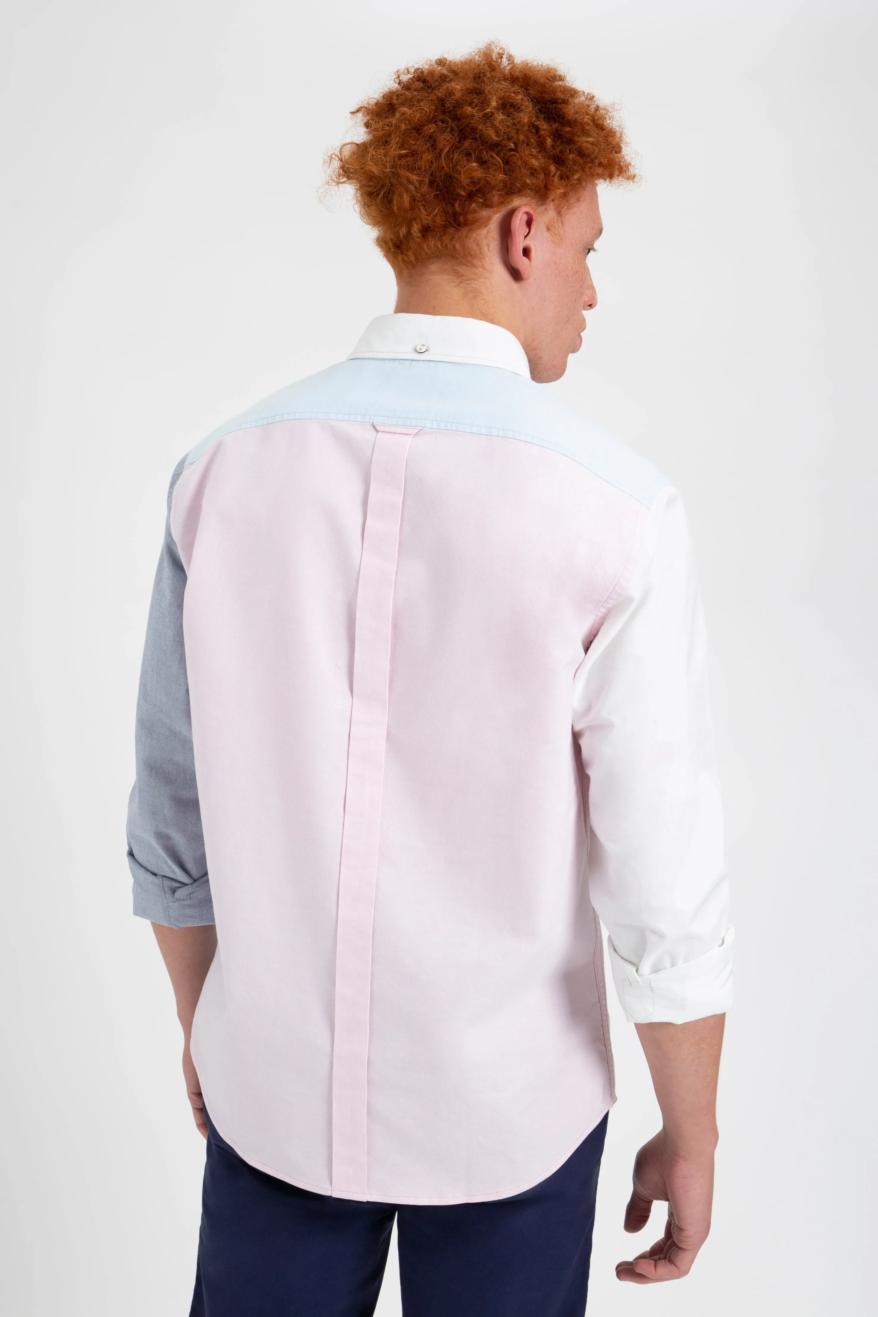 Varsity Oxford Color Blocked Organic Shirt