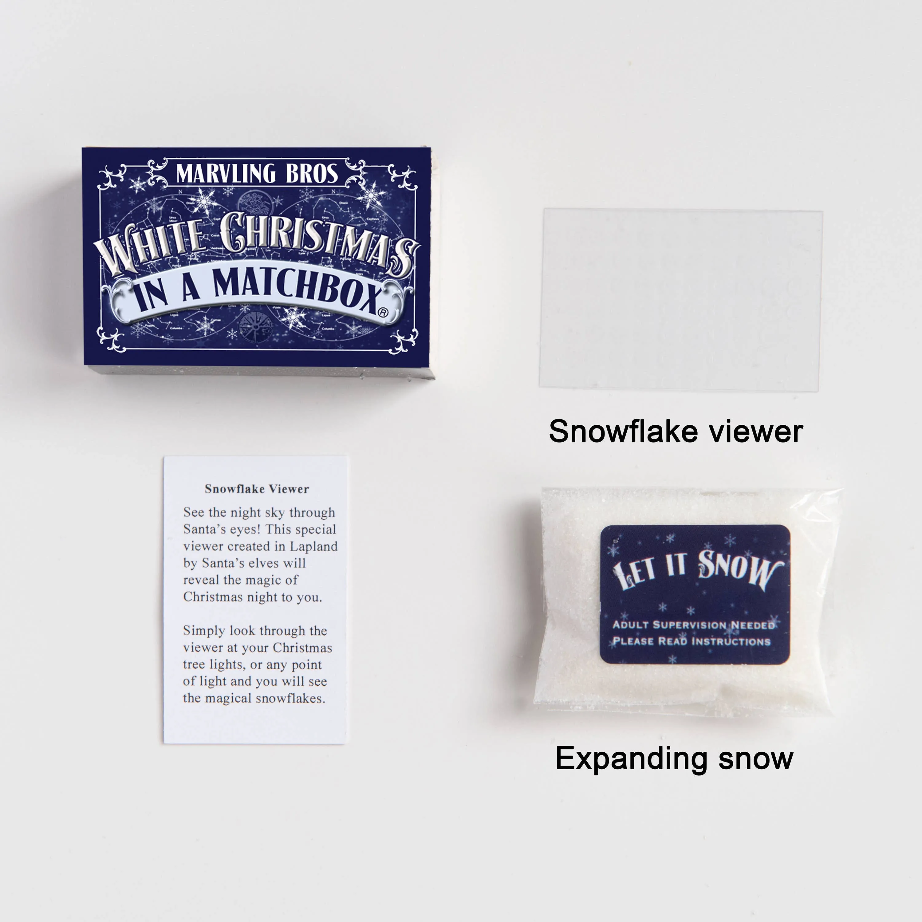 White Christmas Snow Kit In A Matchbox