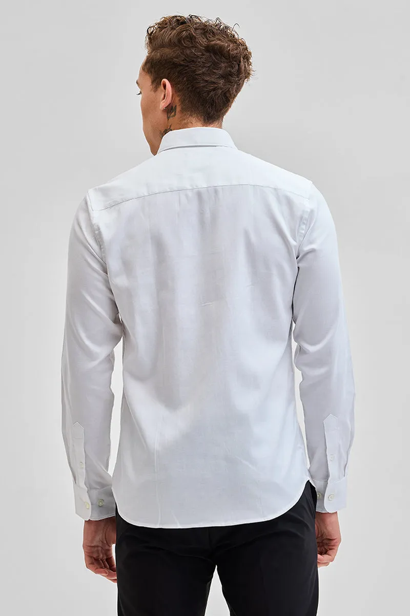 White Solid Oxford Shirt