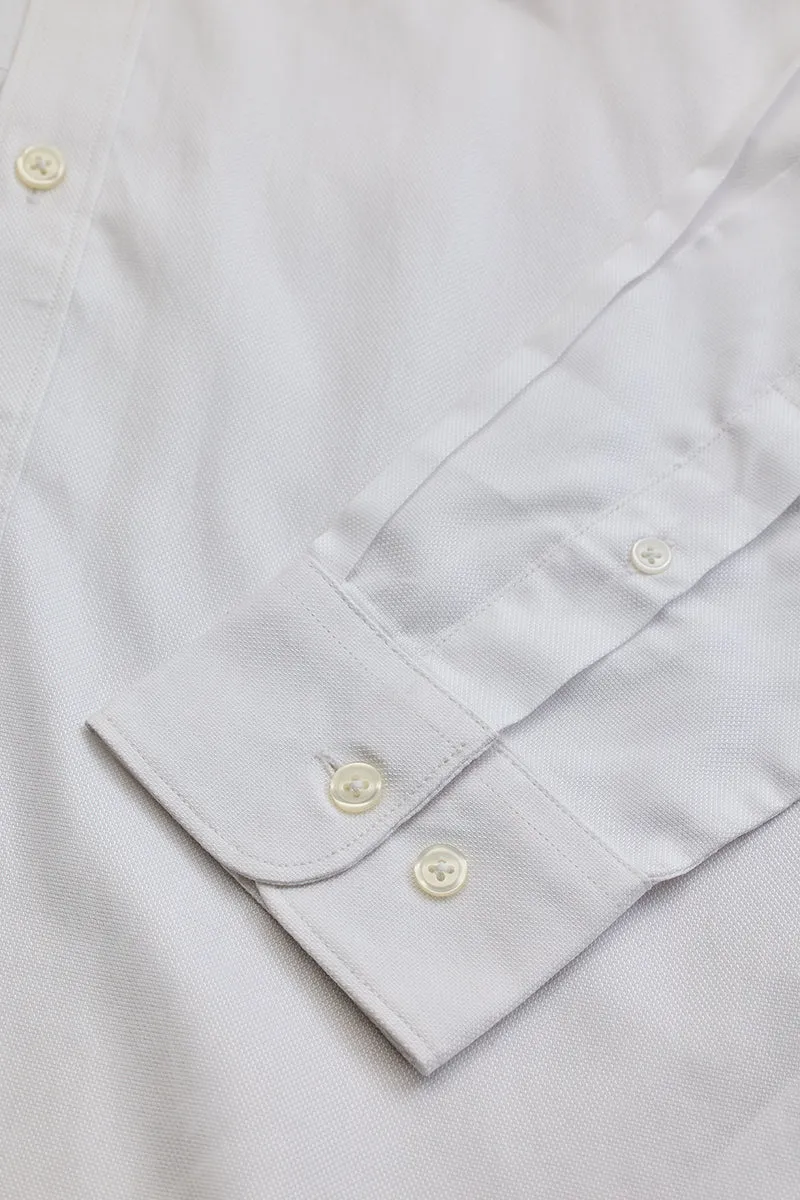 White Solid Oxford Shirt