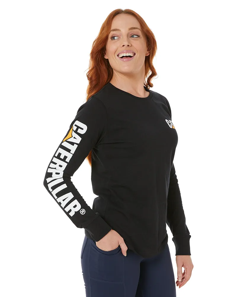 Womens Trademark Banner LS Tee - Black